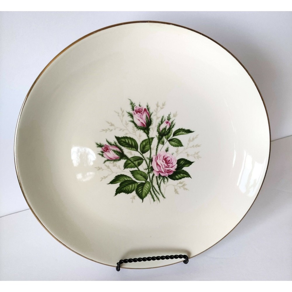 Homer Laughlin Vintage Moss Rose China Dinner Plates Set of 5